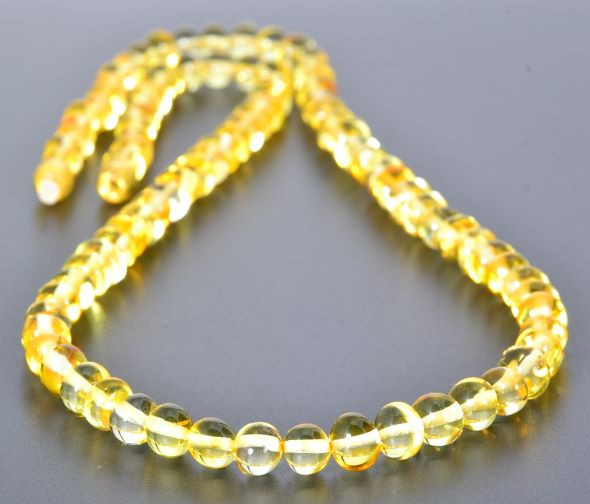 Mens Amber Beaded Necklace