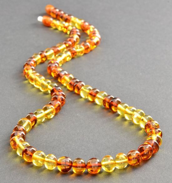Mens Amber Beaded Necklace