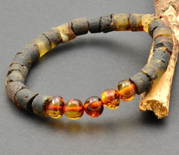 Mens Amber Healing Bracelet,