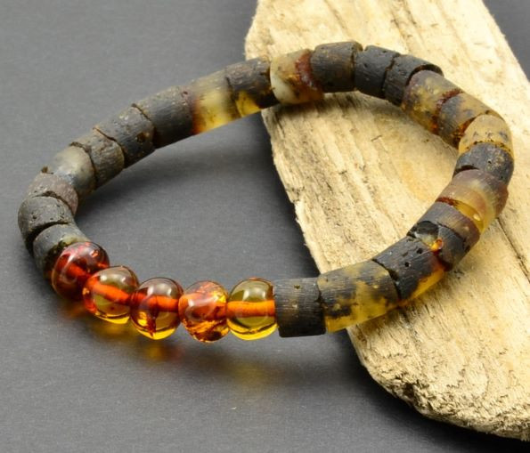Mens Amber Healing Bracelet,