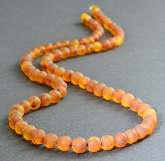 Mens Amber Beaded Necklace