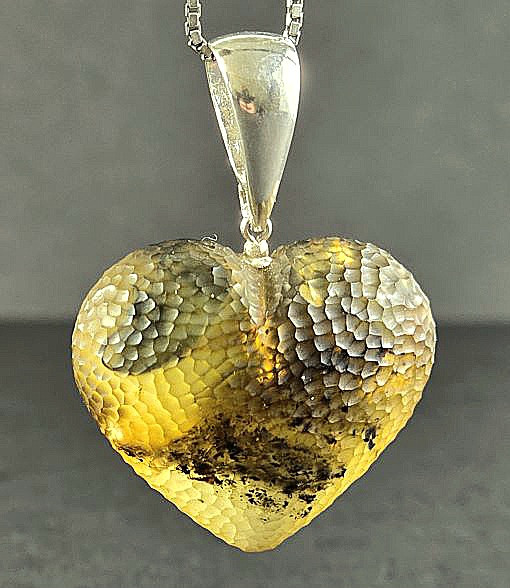 Amber Heart Pendant