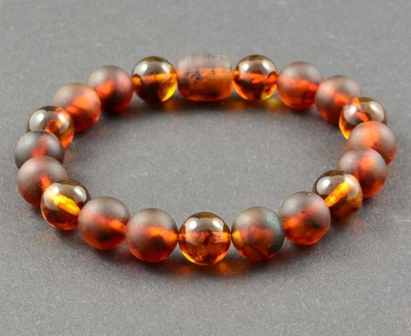 Mens Amber Beaded Bracelet