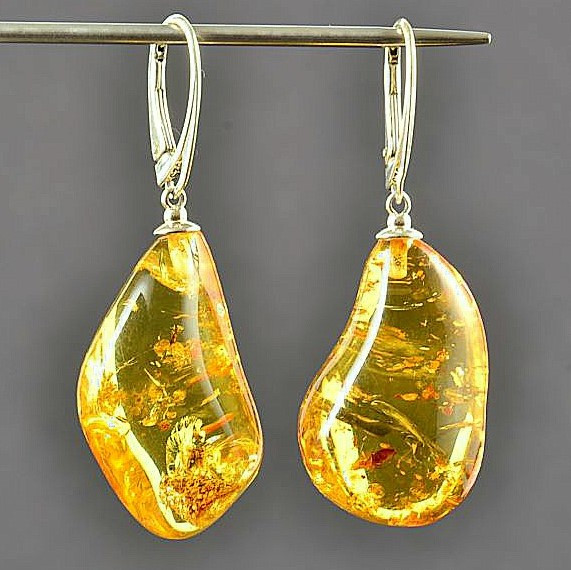 Natural Amber Earrings