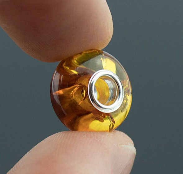 Amber Charm Bead
