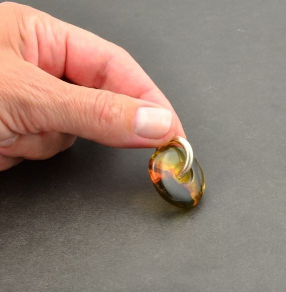 Amber Donut Pendant