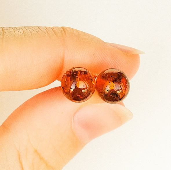 Amber Stud Earrings