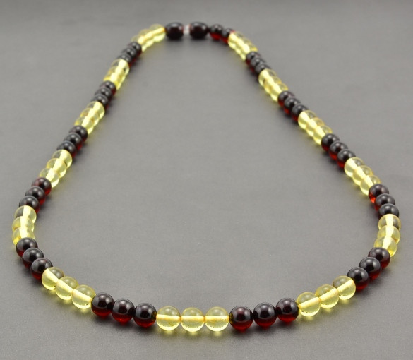 Mens Amber Beaded Necklace