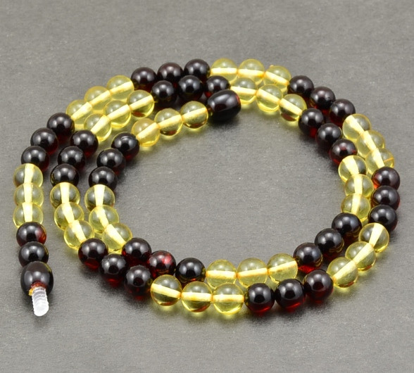 Mens Amber Beaded Necklace
