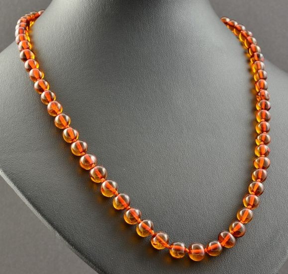 Amber Beaded Necklace 