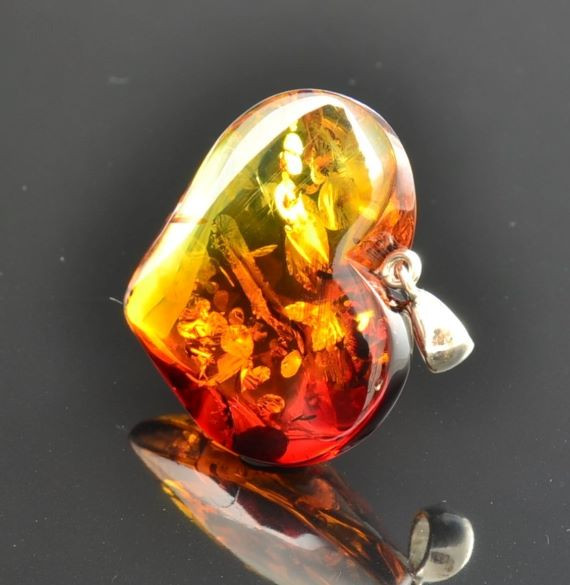 Baltic Amber Heart Pendant