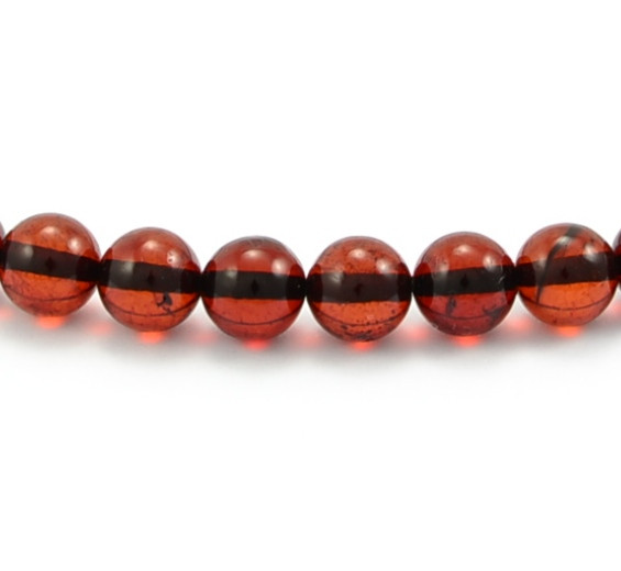 Mens Amber Beaded Necklace
