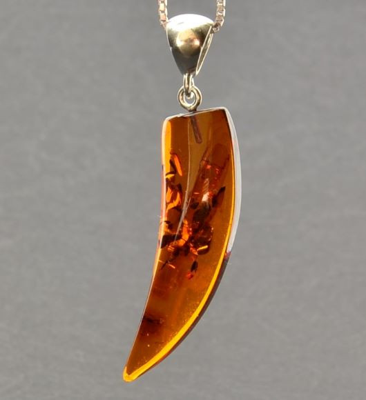 mens amber amulet 