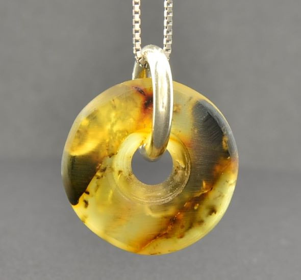 Amber Donut Pendant