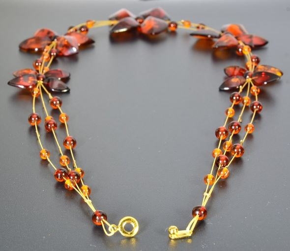 Amber Flower Necklace