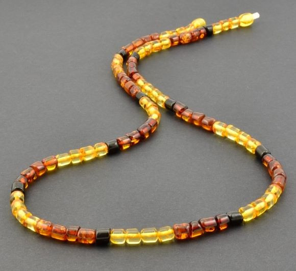 Mens Amber Beaded Necklace