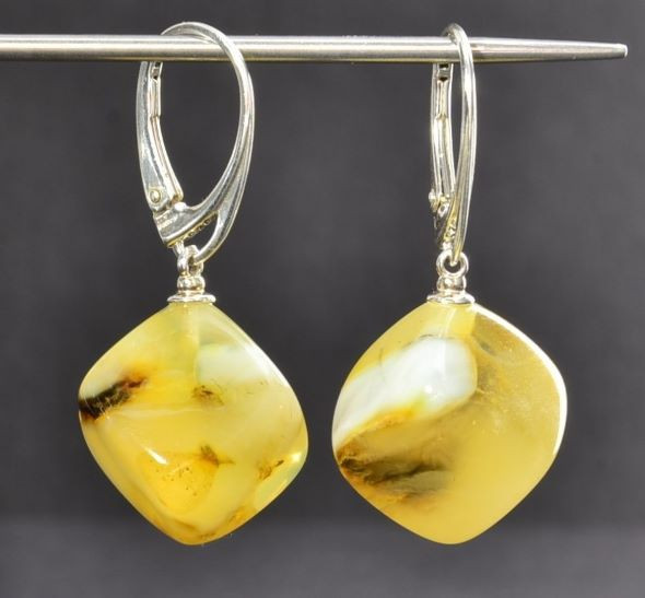 Amber Cube Earrings