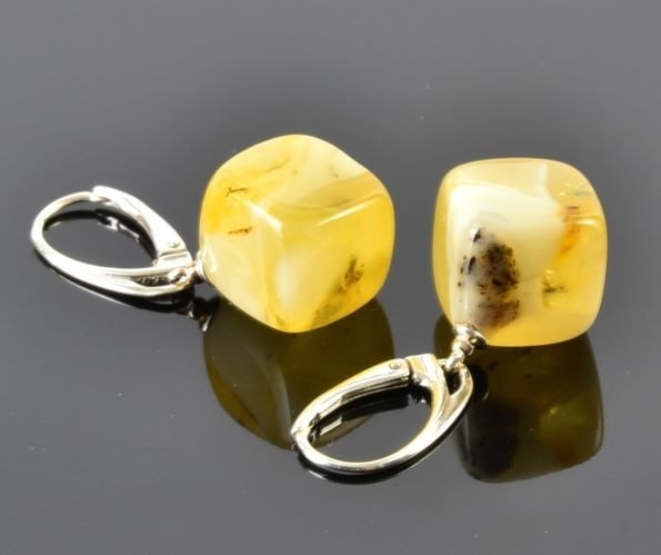 Amber Cube Earrings