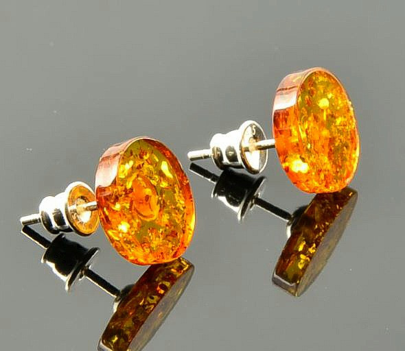 Amber Stud Earrings