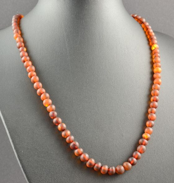 Mens Amber Beaded Necklace