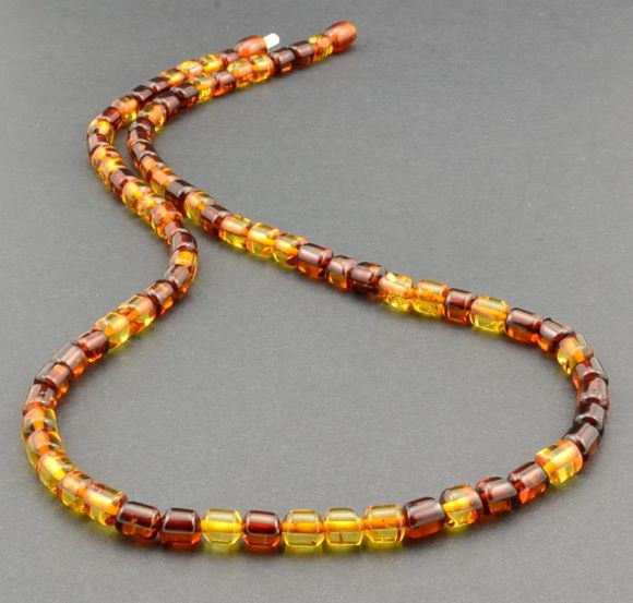 Mens Amber Beaded Necklace