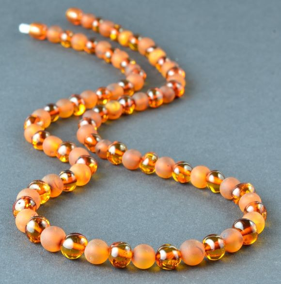 Mens Amber Beaded Necklace