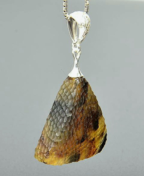 Triangle Amber Pendant