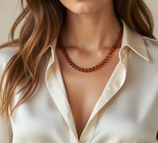 Amber Beaded Necklace