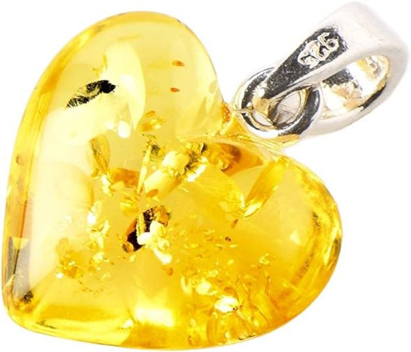 Amber Heart Pendant