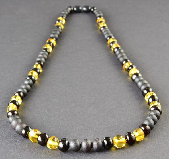 Mens Amber Beaded Necklace