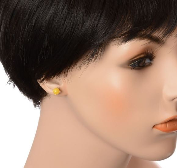 Amber Stud Earrings