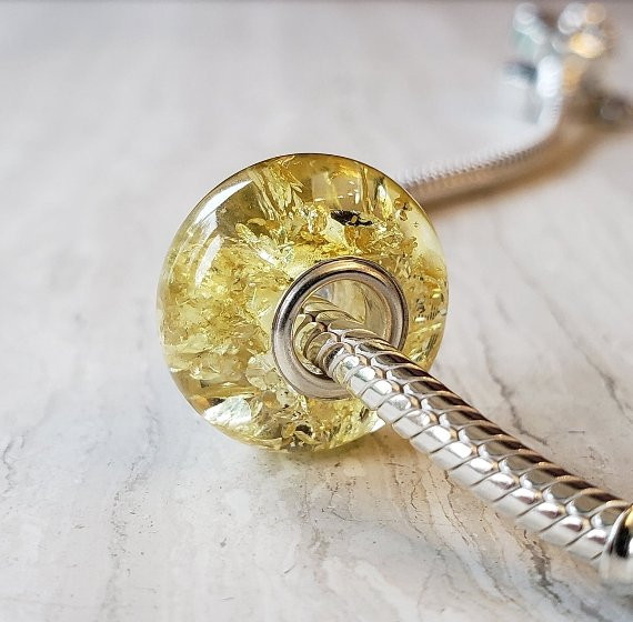 Amber Charm Bead