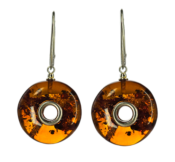 Amber Donut Earrings 