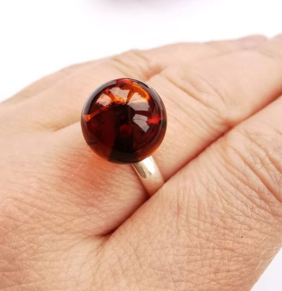 Cognac Amber Ring
