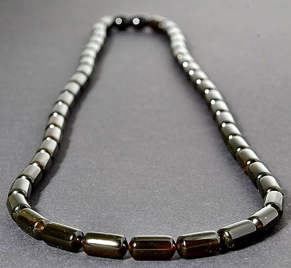 Mens Amber Beaded Necklace