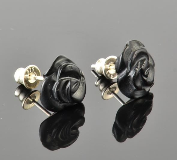 Amber Rose Stud Earrings