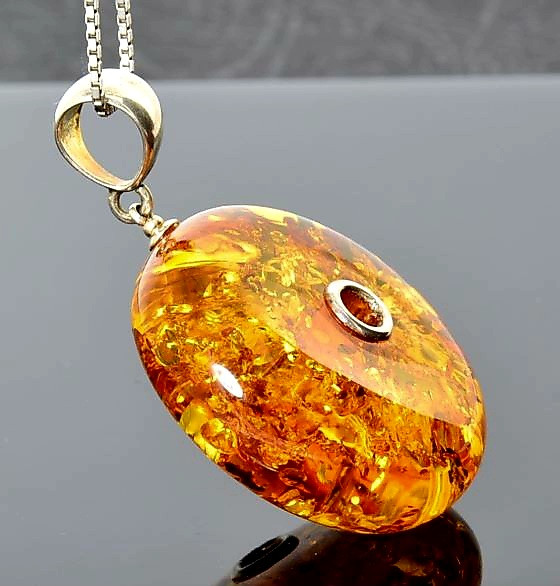 Amber Donut Pendant