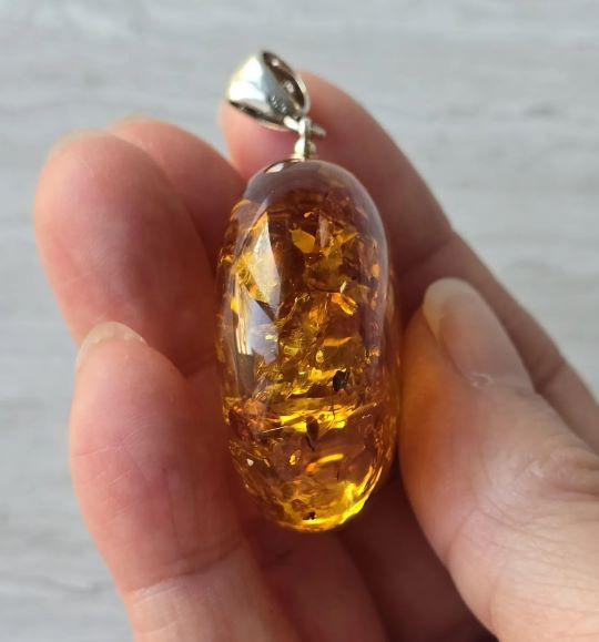 Amber Donut Pendant