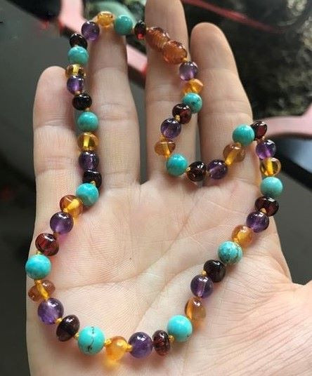 amber teething necklace