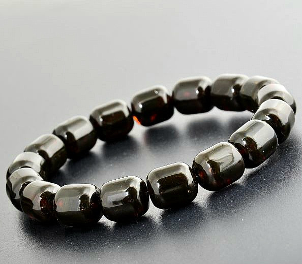 Mens Amber Beaded Bracelet