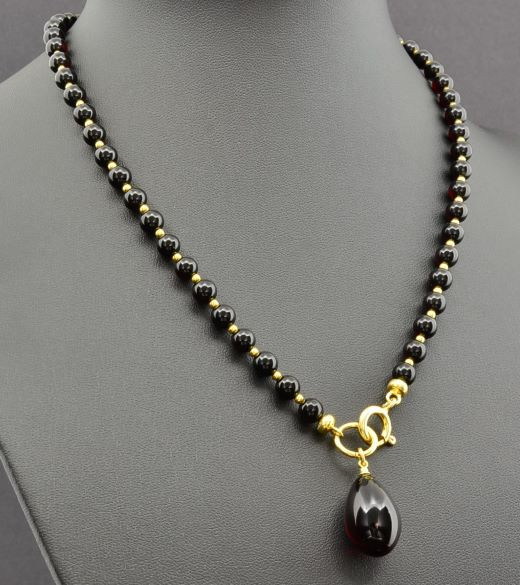 Amber Pendant Necklace