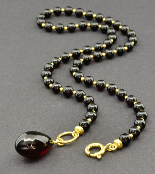 Amber Pendant Necklace