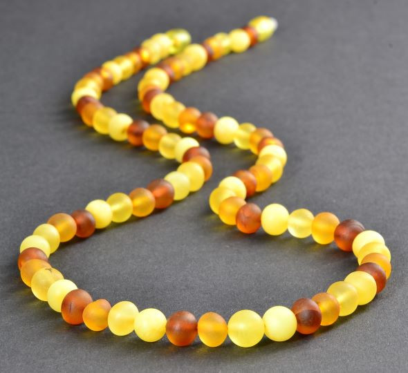 Mens Amber Beaded Necklace