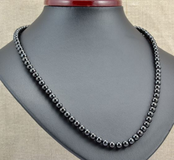 Black Mens Amber Necklace