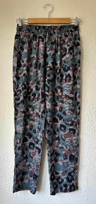 Camo Print  Linen Blend Joggers