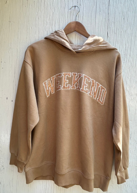 Beige Weekend Oversized Hoodie