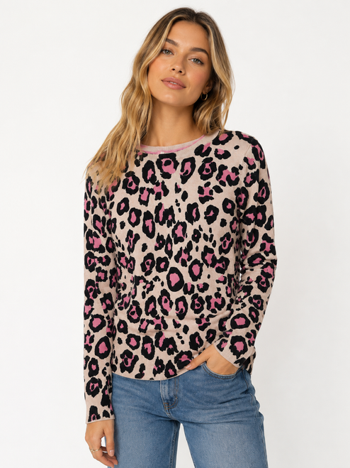 Beige Leopard Print Jumper