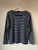 Navy Boat  Neck  Striped Top