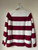 Red Striped Textured Jumper