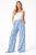  Blue Floral Wide Leg Trousers